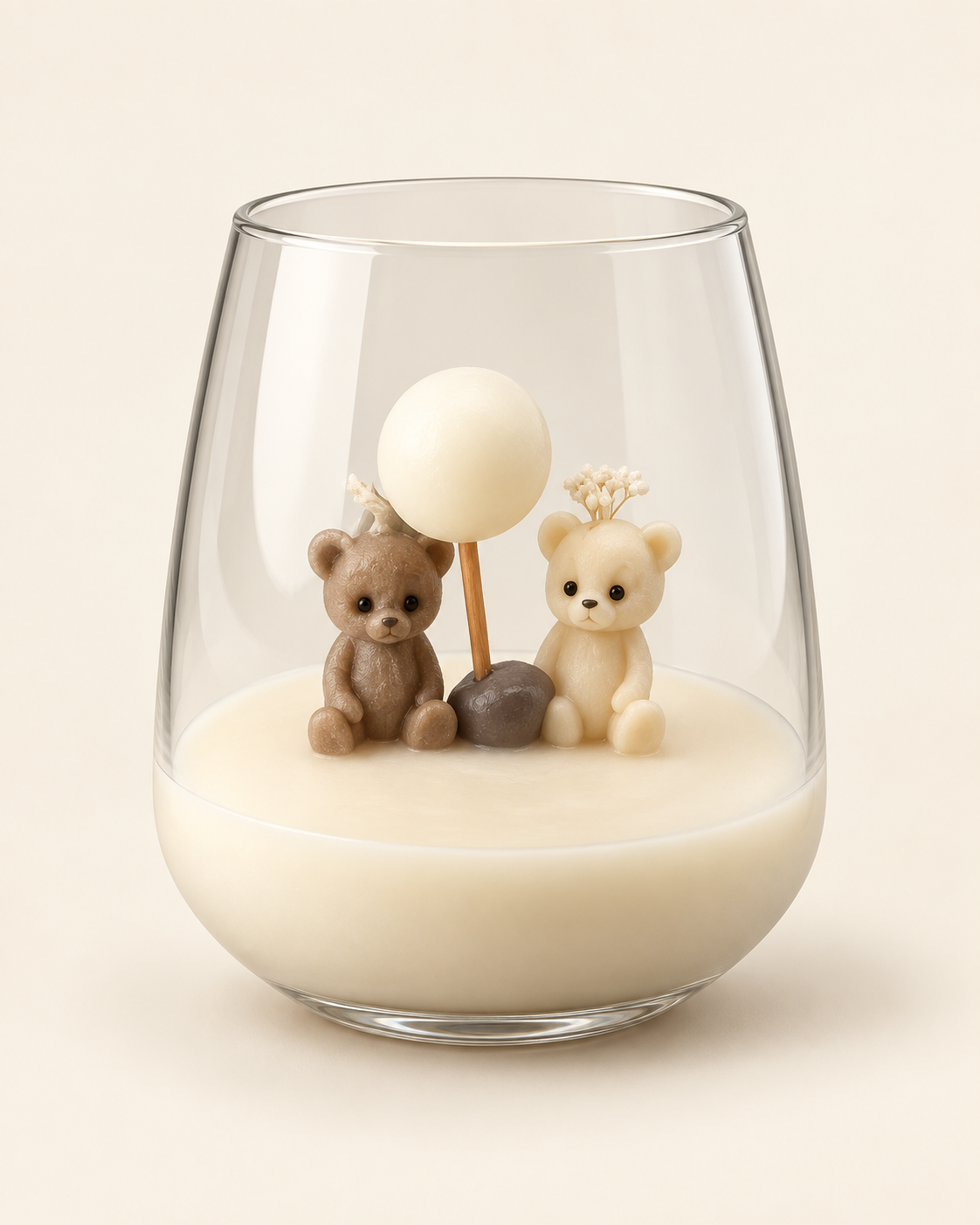 Teddy Love Glow, glass teddy scene, catalogue product view
