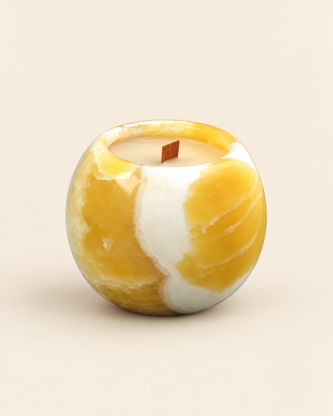 Yellow Coco, yellow marble vessel, catalogue product view